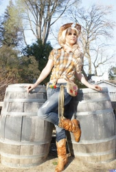 Size: 1382x2048 | Tagged: safe, artist:rose0fmay, character:applejack, species:human, cosplay, irl, irl human, photo, solo