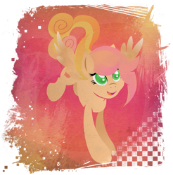 Size: 901x916 | Tagged: safe, artist:rariedash, oc, oc only, oc:peaches dawn, species:pegasus, species:pony, cutie mark, female, hooves, lineless, mare, open mouth, solo, spread wings, wings