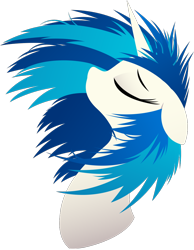 Size: 840x1080 | Tagged: safe, artist:rariedash, character:dj pon-3, character:vinyl scratch, species:pony, species:unicorn, eyes closed, female, floppy ears, horn, lineless, mare, portrait, profile, simple background, solo, transparent background