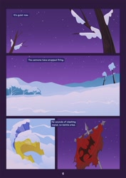Size: 1240x1754 | Tagged: safe, artist:equestria-prevails, g4, comic, no pony, offscreen character, photoshop, royal guard armor, scenery, snow, war