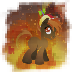 Size: 901x916 | Tagged: safe, artist:rariedash, character:button mash, species:earth pony, species:pony, blank flank, clothing, colt, foal, hat, hooves, lineless, male, open mouth, propeller hat, solo