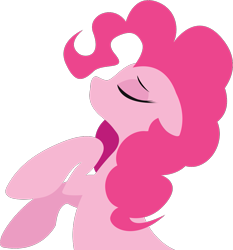 Size: 997x1072 | Tagged: safe, artist:rariedash, part of a set, character:pinkie pie, species:earth pony, species:pony, eyes closed, female, floppy ears, hooves, lineless, mare, simple background, solo, transparent background