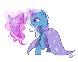 Size: 1244x1000 | Tagged: safe, artist:probablyfakeblonde, character:trixie, species:pony, species:unicorn, female, mare, smiling, solo