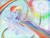 Size: 1280x985 | Tagged: safe, artist:probablyfakeblonde, character:rainbow dash, g4, my little pony: friendship is magic, female, flying, rainbow trail, solo, sonic rainboom