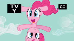 Size: 1920x1080 | Tagged: safe, artist:dtkraus, edit, edited screencap, screencap, character:pinkie pie, species:pony, episode:the best night ever, g4, my little pony: friendship is magic, female, solo, tv rating, tv-y, wat