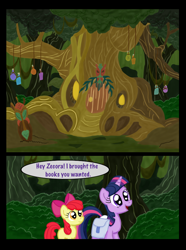 Size: 760x1020 | Tagged: safe, artist:template93, character:apple bloom, character:twilight sparkle, color, comic, story of the blanks