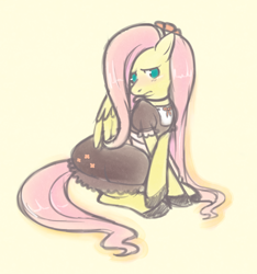 Size: 852x911 | Tagged: safe, artist:redintravenous, character:fluttershy, clothing, dress