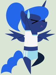 Size: 808x1094 | Tagged: safe, artist:evilfrenzy, character:princess luna, species:pony, exercise, female, pointy ponies, simple background, solo