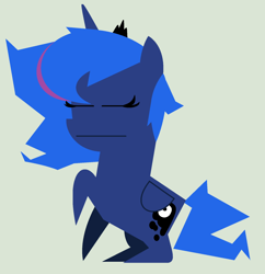 Size: 1600x1656 | Tagged: safe, artist:evilfrenzy, character:princess luna, bed mane, female, pointy ponies, simple background, solo