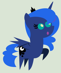 Size: 1024x1212 | Tagged: safe, artist:evilfrenzy, character:princess luna, female, pointy ponies, raised hoof, simple background, solo