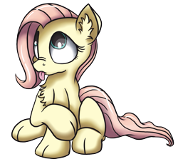 Size: 689x634 | Tagged: safe, artist:mistydash, character:fluttershy, blep, cat, catified, chest fluff, cute, ear fluff, female, fluttercat, looking up, nose wrinkle, shyabetes, simple background, sitting, solo, species swap, tongue out, transparent background