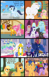 Size: 1600x2496 | Tagged: safe, artist:gutovi, character:applejack, character:bulk biceps, character:caramel, character:cheese sandwich, character:flash sentry, character:fluttershy, character:pinkie pie, character:princess celestia, character:princess luna, character:rainbow dash, character:rarity, character:soarin', character:thunderlane, character:twilight sparkle, character:twilight sparkle (alicorn), species:alicorn, species:pony, ship:carajack, ship:cheesepie, ship:flashlight, ship:flutterbulk, ship:rarilane, ship:soarindash, accessory swap, bedroom eyes, blushing, cloud, cloudy, comic, egg, exploitable meme, eyes closed, female, floppy ears, flying, gak, grin, guardluna, lou bega, male, mambo no. 5, mane six, mare, meme, open mouth, phoenix egg, royal guard, shipping, smiling, song reference, spread wings, straight, waifu thief, wings