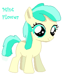 Size: 217x256 | Tagged: safe, artist:berrypunchrules, character:mint flower, species:earth pony, species:pony, background pony, female, filly, ms paint, older, pixel art, shading, solo
