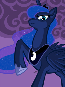 Size: 216x288 | Tagged: safe, artist:texasuberalles, character:princess luna, species:alicorn, species:pony, episode:a canterlot wedding, g4, my little pony: friendship is magic, angry, animated, female, looking at you, mare, raised hoof, solo, wedding