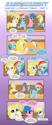 Size: 983x2347 | Tagged: safe, artist:sorcerushorserus, character:derpy hooves, character:firefly, character:rainbow dash, character:surprise, species:pegasus, species:pony, comic:dash academy, g1, brolly, comic, female, g1 to g4, generation leap, male, mare, semi-grimdark series, shipper on deck, stallion, suggestive series, whitewash