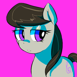 Size: 993x996 | Tagged: safe, artist:mewball, character:octavia melody, species:earth pony, species:pony, female, lidded eyes, mare, pink background, simple background, solo