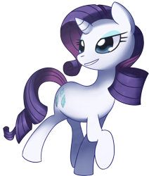 Size: 1031x1216 | Tagged: safe, artist:solar-slash, character:rarity, species:pony, species:unicorn, g4, abstract background, female, mare, raised hoof, simple background, smiling, solo