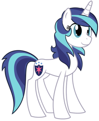 Size: 4264x5200 | Tagged: safe, artist:evilfrenzy, character:shining armor, species:pony, species:unicorn, absurd resolution, female, gleaming shield, mare, rule 63, simple background, smiling, solo, vector, white background