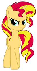 Size: 2500x4802 | Tagged: safe, artist:light262, character:sunset shimmer, species:pony, species:unicorn, female, simple background, solo, transparent background, vector