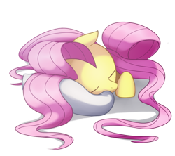 Size: 900x800 | Tagged: dead source, safe, artist:solar-slash, character:fluttershy, female, pillow, sleeping, solo