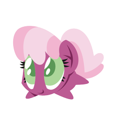 Size: 700x700 | Tagged: safe, artist:hoverrover, character:cheerilee, species:earth pony, species:pony, chibi, female, hooves, lineless, mare, simple background, smiling, solo, transparent background