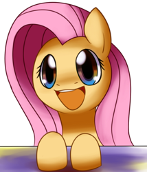 Size: 600x700 | Tagged: safe, artist:solar-slash, character:fluttershy, :d, cute, female, happy, leaning, open mouth, smiling, solo, yay