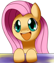 Size: 500x583 | Tagged: safe, artist:solar-slash, character:fluttershy, :d, cute, female, happy, leaning, open mouth, smiling, solo, yay