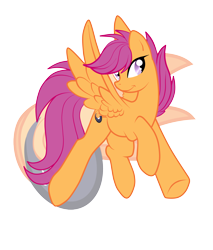 Size: 2300x2700 | Tagged: safe, artist:rainbowscreen, character:scootaloo, species:pegasus, species:pony, female, high res, older, simple background, solo, transparent background, vector