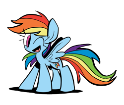 Size: 833x707 | Tagged: safe, artist:joeywaggoner, character:rainbow dash, species:pegasus, species:pony, backwards cutie mark, female, happy, mare, simple background, solo, transparent background, wink