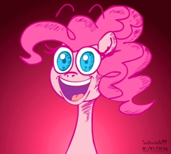 Size: 942x848 | Tagged: safe, artist:scobionicle99, character:pinkie pie, cute, grimcute, happy, smile hd, smiling