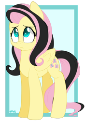 Size: 684x970 | Tagged: safe, artist:higgly-chan, character:fluttershy, species:pegasus, species:pony, cutie mark, emoshy, female, looking up, solo, wings