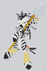 Size: 1280x1920 | Tagged: safe, artist:hoverrover, oc, oc only, species:pony, species:zebra, bipedal, colored hooves, cutie mark, explicit source, gray background, hooves, lineless, male, simple background, solo, stallion, unshorn fetlocks