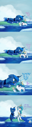 Size: 1200x4800 | Tagged: safe, artist:anticular, character:princess celestia, character:princess luna, species:alicorn, species:pony, ask sunshine and moonbeams, boat, cast away, comic, duo, duo female, female, mare, ocean, titanic, water, wilson (cast away)