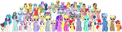 Size: 5564x1492 | Tagged: safe, artist:punzil504, character:aloe, character:alula, character:amethyst star, character:apple bloom, character:berry punch, character:berryshine, character:big mcintosh, character:blossomforth, character:bon bon, character:bulk biceps, character:caramel, character:carrot top, character:cheerilee, character:cherry berry, character:cherry cola, character:cloud kicker, character:daisy, character:derpy hooves, character:diamond tiara, character:dinky hooves, character:dizzy twister, character:dj pon-3, character:doctor whooves, character:golden harvest, character:granny smith, character:helia, character:lemon hearts, character:lily, character:lily valley, character:linky, character:lotus blossom, character:lucky clover, character:lyra heartstrings, character:mayor mare, character:meadow song, character:medley, character:merry may, character:minuette, character:mjölna, character:neon lights, character:orange swirl, character:parasol, character:photo finish, character:pipsqueak, character:pluto, character:pokey pierce, character:rainbowshine, character:rising star, character:roseluck, character:royal riff, character:sassaflash, character:scootaloo, character:sea swirl, character:shoeshine, character:silver spoon, character:snails, character:snips, character:sparkler, character:spring melody, character:sprinkle medley, character:star hunter, character:sunshower raindrops, character:sweetie belle, character:sweetie drops, character:time turner, character:twinkleshine, character:twist, character:vinyl scratch, character:white lightning, character:zecora, species:earth pony, species:pegasus, species:pony, species:unicorn, species:zebra, episode:twilight's kingdom, g4, my little pony: friendship is magic, bon bon is not amused, everypony, female, male, mare, pluto, punzil504, simple background, spa twins, stallion, sweetcream scoops, transparent background