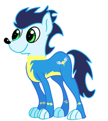 Size: 1024x1151 | Tagged: safe, artist:fj-c, character:soarin', species:dog, .psd available, dogified, male, solo, species swap, wonderbolts uniform