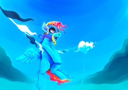 Size: 4815x3381 | Tagged: safe, artist:sharpieboss, character:rainbow dash, female, finish line, partial nudity, solo, wonderbolts uniform