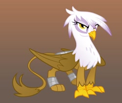 Size: 2500x2100 | Tagged: safe, artist:equestria-prevails, character:gilda, species:griffon, armor, female, gradient background, high res, simple background, solo