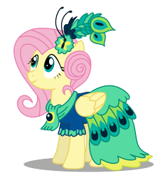 Size: 1000x1076 | Tagged: safe, artist:dragonchaser123, character:fluttershy, episode:make new friends but keep discord, g4, my little pony: friendship is magic, clothing, dress, female, gala dress, simple background, solo, transparent background, vector
