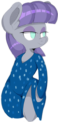 Size: 923x1920 | Tagged: safe, artist:purple-yoshi-draws, character:maud pie, species:pony, bipedal, clothing, female, semi-anthro, solo