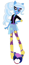 Size: 300x654 | Tagged: safe, artist:berrypunchrules, character:trixie, equestria girls:friendship games, g4, my little pony: equestria girls, my little pony:equestria girls, female, helmet, motorcross, ponied up, pony ears, ponytail, simple background, solo, transparent background