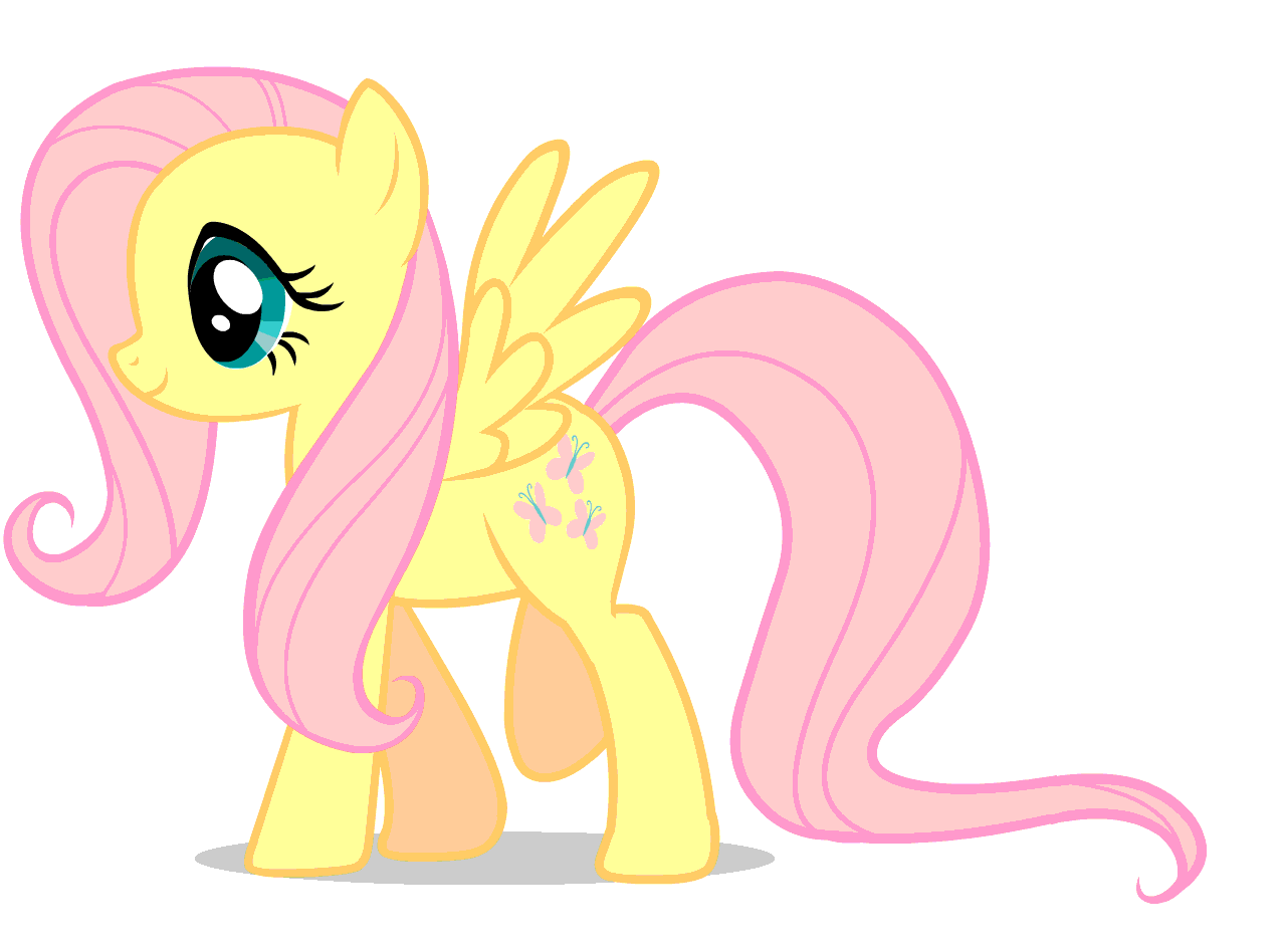 Size: 1276x948 | Tagged: source needed, safe, artist:kuren247, character:fluttershy, species:pegasus, species:pony, animated, cutie mark, female, gif, mare, shadow, simple background, smiling, solo, spread wings, transparent background, walk cycle, walking, wings