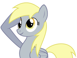 Size: 3971x3000 | Tagged: safe, artist:puetsua, edit, character:derpy hooves, species:pegasus, species:pony, female, high res, mare, rainbow dash salutes, recolor, salute, simple background, transparent background, vector