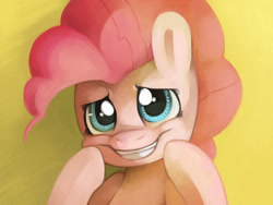 Size: 1133x850 | Tagged: safe, artist:dhui, character:pinkie pie, female, smiling, solo