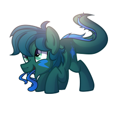 Size: 2199x2100 | Tagged: safe, artist:drawntildawn, oc, oc only, oc:poison trail, monster pony, original species, playful, solo, tatzlpony, tentacle tongue, tentacles