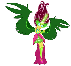 Size: 8000x7491 | Tagged: safe, artist:mixiepie, character:fluttershy, equestria girls:friendship games, g4, my little pony: equestria girls, my little pony:equestria girls, absurd resolution, alternate universe, clothing, dark magic, dark side, dress, evil, female, fingerless gloves, gloves, glowing eyes, horn, magic, midnight sparkle, midnight-ified, necklace, pendant, simple background, solo, transparent background, vector, wings