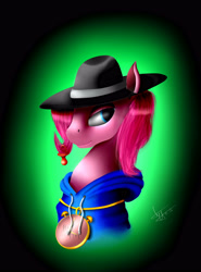 Size: 3104x4192 | Tagged: safe, artist:skitsroom, character:pinkie pie, clothing, female, hat, rapper, solo, sweater