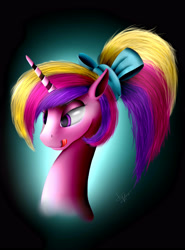 Size: 3104x4192 | Tagged: safe, artist:skitsroom, character:princess cadance, female, portrait, solo, tongue out