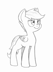 Size: 936x1280 | Tagged: safe, artist:trickydick, character:scootaloo, species:pegasus, species:pony, female, monochrome, solo, wip