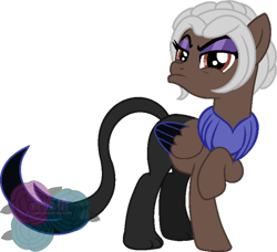 Size: 600x548 | Tagged: safe, artist:t-aroutachiikun, base used, oc, oc only, oc:taigete, parent:princess luna, parent:unnamed oc, parents:canon x oc, species:hippogriff, offspring, simple background, solo, transparent background