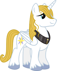 Size: 800x999 | Tagged: safe, artist:osipush, character:prince blueblood, species:alicorn, species:pony, alternate gender counterpart, alternate universe, bluecorn, larson you magnificent bastard, male, simple background, solo, this will end in tears, transparent background, vector, xk-class end-of-the-world scenario
